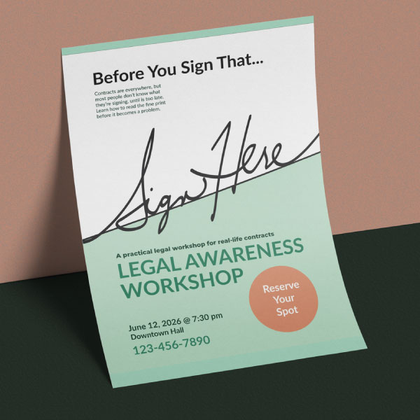 Sign Here Flyer Image
